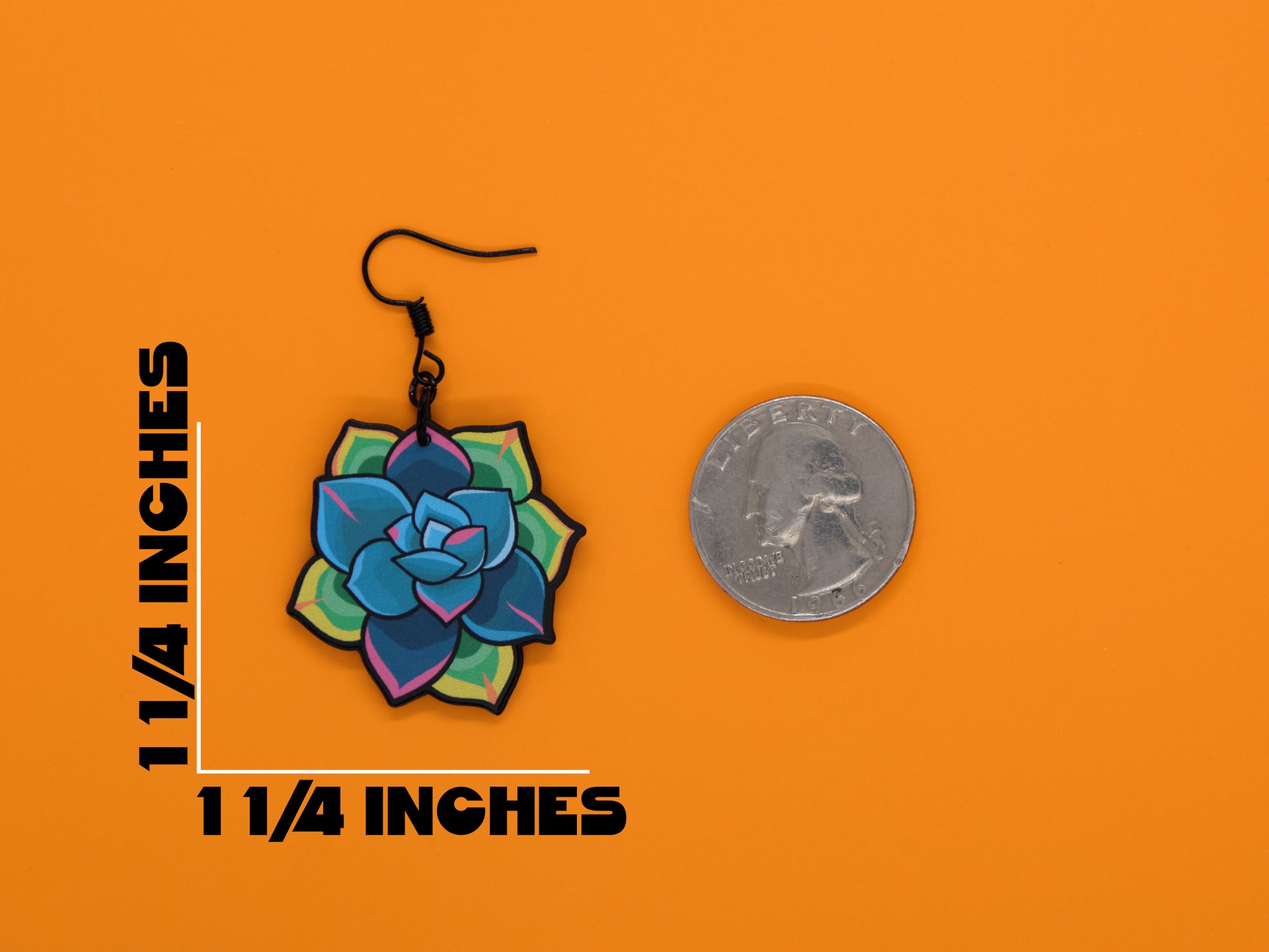 Handmade Original Succulent Plant Spring Summer Lightweight Plastic Earrings