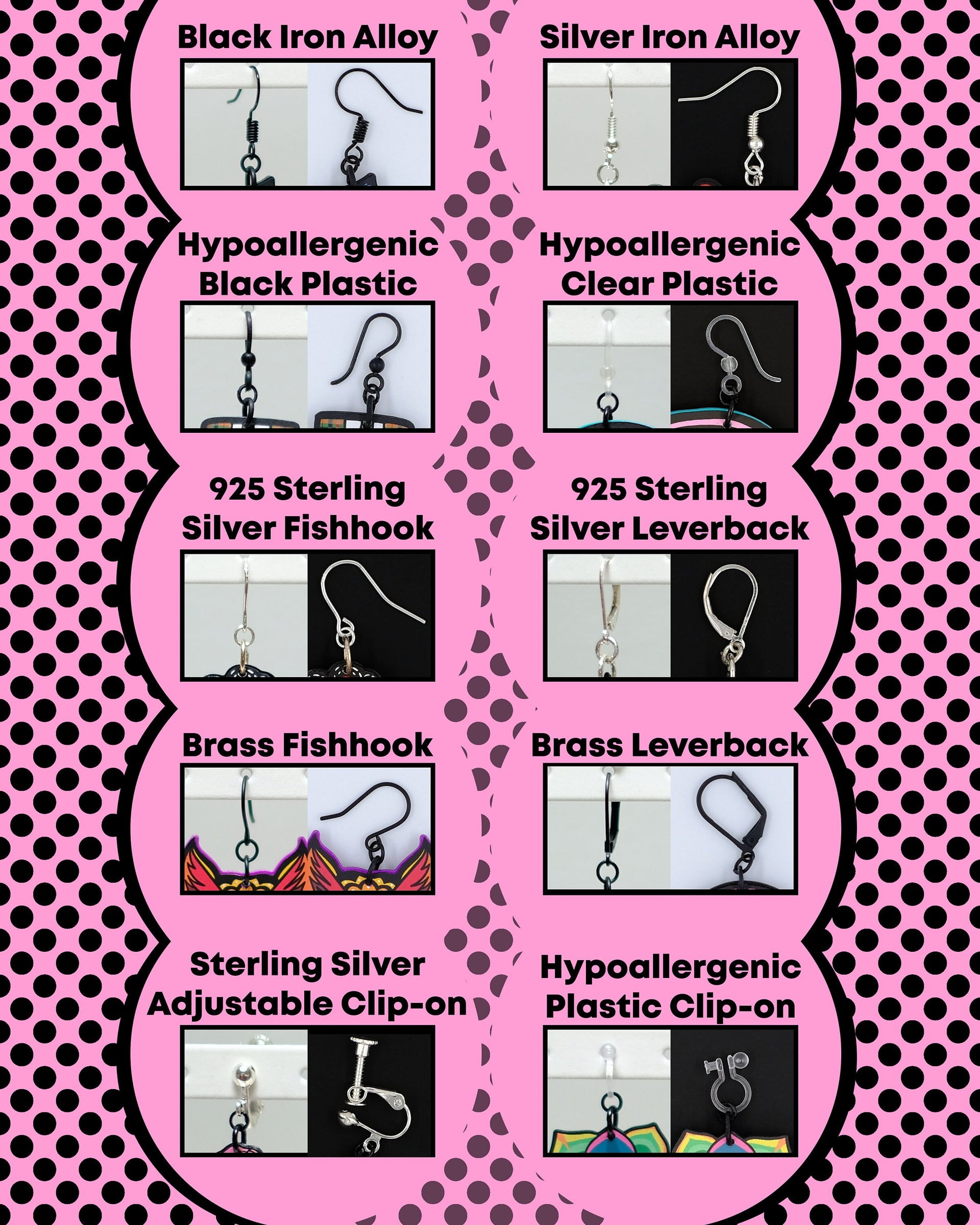 Handmade Original Pink Goth Arglye 90s Y2K Pretty and Punk Skull Lightweight Weird Plastic Earrings