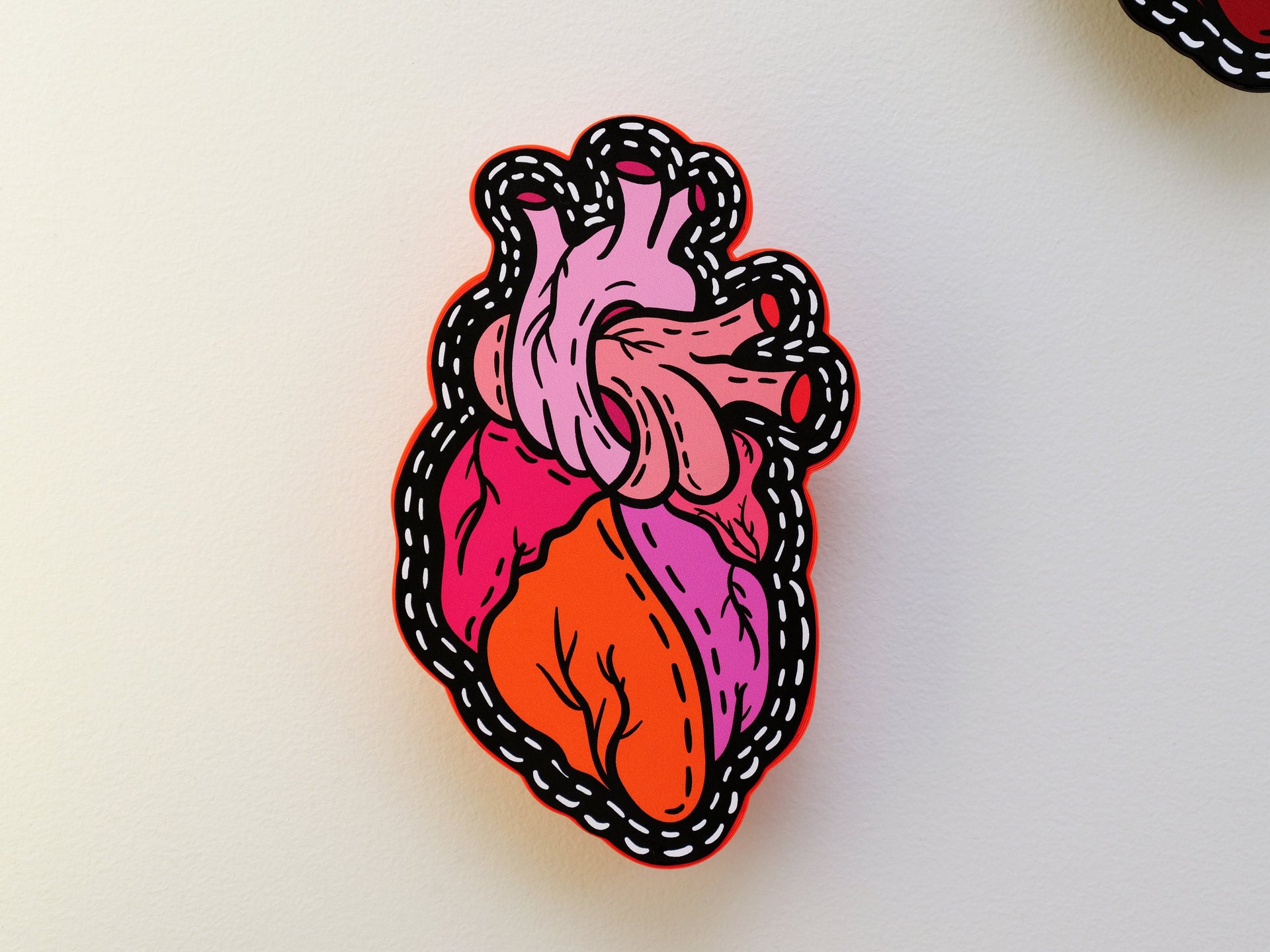 Handmade Wall Art Decor Original Tattoo Inspired Anatomical Heart Weird Statement Lightweight Plastic Wall Hanging