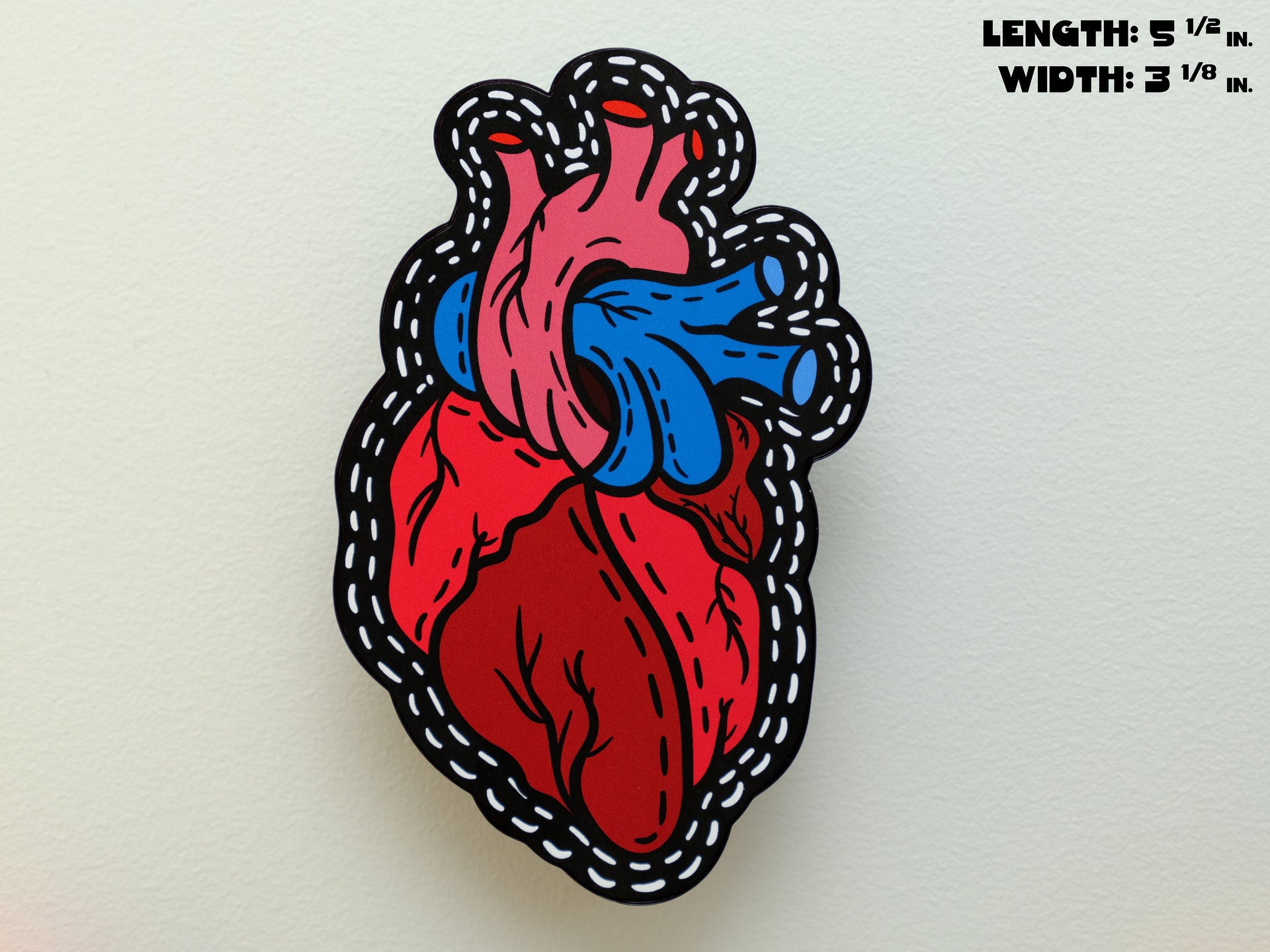 Handmade Wall Art Decor Original Tattoo Inspired Anatomical Heart Weird Statement Lightweight Plastic Wall Hanging