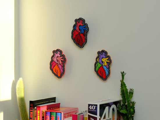 Handmade Wall Art Decor Original Tattoo Inspired Anatomical Heart Weird Statement Lightweight Plastic Wall Hanging